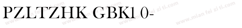 PZLTZHK GBK1 0字体转换